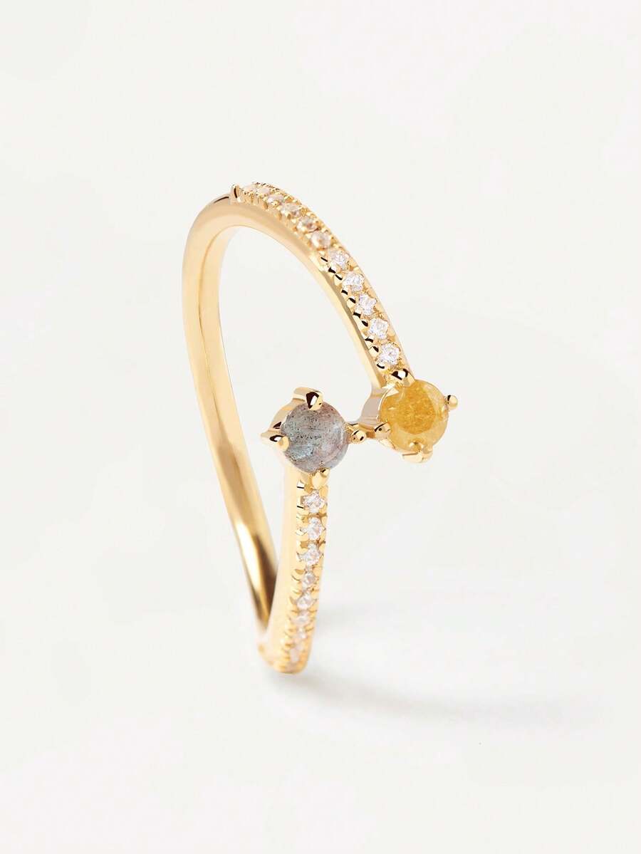 925 Sterling Silver Elegant Pave Zirconia Clover Adjustable Ring, Designed For Girls, Fashionable & Unique Designer Jewelry - Ring - View 1