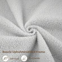 Marco de Cama LED Completo con cabecera de Almacenamiento de 2 Niveles, Plataforma tapizada con estación de Carga y cajón, Soporte de Metal, no Necesita somier, Gris - Tipo de Enchufe B USA (110-127V) - Ver 8