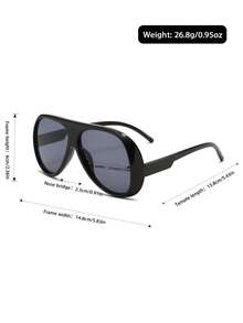 1 pièce Lunettes de style pilote rétro européen et américain, accessoires d'été, accessoires pour cheveux, prix réduits, essentiel pour les voyages - Multicolore - Voir 9