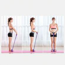 Fashion Puller Exercise, 8 Tube Pedal Resistance Device, Resistance Band For Full Body Workout, Elastic Pull Rope, Arm Chest Back Muscle Toning, Portable Fitness Equipment For Men Women - Màu tím - Xem 3