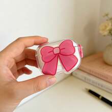 Acrylic Bowknot Design Protective Case Compatible With Apple , Anti-Scratch And Anti-Drop Cover - Clear - View 4