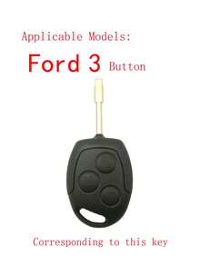 1pc Black Silicone Key Fob Cover, 3-Button, Fit For Vehicles - A - View 3