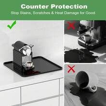 Silicone Coffee Mat - Coffee Bar Accessories And Storage Mat, Waterproof Edged Coffee Bar Mat, Non-Slip Kitchen Countertop Dish Drying Mat - Multicolor - View 5