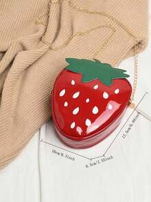 Women's Cute Cartoon Strawberry Shape Chain Shoulder Bag, Suitable For Going Out, Dating, Holidays, And Gift Giving - Multicolor - View 9