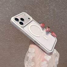 Acrylic Material White Rim Transparent Magnetic Phone Case Compatible With IPhone 17 Pro Max/17 Pro/17/16 Pro Max/16/16 Pro/16 Plus/11/15/15 Pro/15 Pro Max/12/13/14 Pro Max/12 Pro/12 Pro Max/13 Pro/13 Pro Max/14 Pro/14 Pro Max/14 Plus, Hard Shell, Anti-Yellowing - White - Magnetic Upgrade Version - View 3