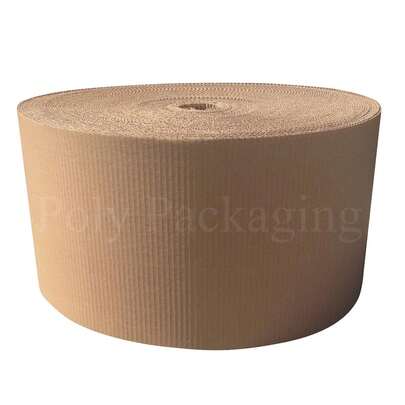 300mm X 75m X 1 Roll CORRUGATED CARDBOARD PAPER ROLLS Postal Packaging Parcels