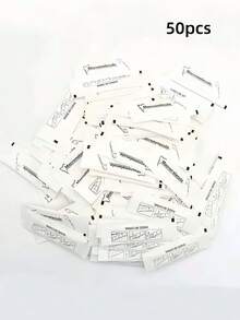 50 piezas de palillos de hilo dental empaquetados individualmente, palillos de hilo dental empaquetados individualmente, hilo dental empaquetado en papel - Blanco - Ver 10