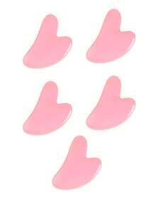 1 pieza Tablilla Gua Sha de cuarzo rosa natural y jade, con forma de corazón rosa, herramienta de masaje de SPA, relajación corporal portátil, adecuada para hombres y mujeres, regalo de belleza y cuidado de la piel, SPA, autocuidado, herramienta de cuidado de la piel, cuidado facial, suministros de esteticista, masaje, herramienta de masaje facial, rodillo facial - Multicolor - Ver 11