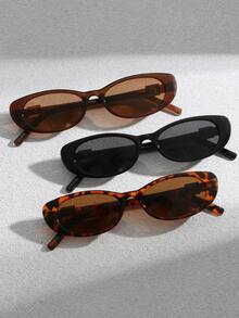 新款椭圆形小框女士优雅时尚眼镜，适合度假和旅行 - 彩色 - 查看 8