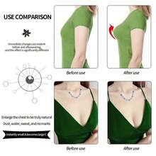 2片装硅胶胸垫，隐形可重复使用加厚胸垫，适用于比基尼、吊带衫等无痕内衣，提升胸型，柔软舒适，是女士内衣的理想配饰，也适合搭配婚纱、半身裙、比基尼、婚礼、海滩装扮。 - 可愛 - 查看 2