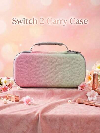 Bolsa de almacenamiento portátil adecuada para Nintendo Switch 2 Modelo (2025), estuche rígido de transporte, bolsa de almacenamiento de juegos de viaje que se adapta a 10 tarjetas de juego y accesorios de Switch 2