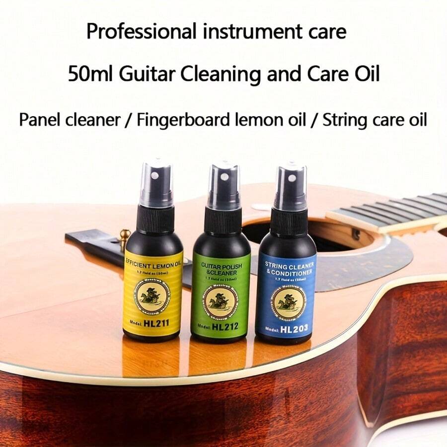 OUMINGYQ 50毫升吉他清洁保养油 - 指板清洁剂、柠檬油、琴弦防锈剂、乐器配件 - 彩色 - 查看 1