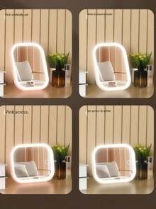 Gương trang điểm LED, Gương trang điểm có đèn, Gương di động với 3 chế độ chiếu sáng, Gương trang điểm nhỏ gọn điều khiển cảm ứng, Chân đế gập gọn, Gương phòng ngủ, Gương trang điểm du lịch có đèn, Gương sạc pin USB, Gương trang điểm LED di động cho nhà/phòng tắm/phòng ngủ/văn phòng/phòng khách, Quà tặng Halloween/Giáng sinh cho nữ, Trang trí nhà/phòng, Trang trí nhà mùa thu - Nhiều màu - Xem 6