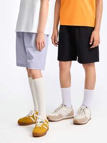 Annil [High Elastic Anti-Wrinkle Jogger Pants]Boy's And Boys' Mid-Cut Shorts, Quick-Drying Breathable Pants, Summer New Style - Black - View 8