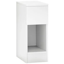 Bedside Table With Drawers, Side Table, Nightstand With Open Compartment, Chest Of Drawers For Bedroom, Living Room, 20 X 30 X 50 Cm, White | - White - View 7