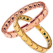 1pc Fashionable Titanium Steel Women's Bracelet, Vacuum Electroplated Gold, Black, Rose Gold Jewelry, Personalized Black Gold, Embedded With 18pcs Magnets, Suitable For Daily Wear And Party, Holiday Gift For Family And Friends - Arrow-shaped Men's and Women's Models - View 13
