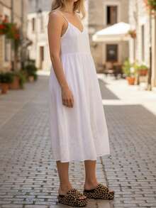 Women's Platform Sandal/Slide, Comfortable, Casual, Summer Fashion, Simple, Beach - 盎司 - 查看 2
