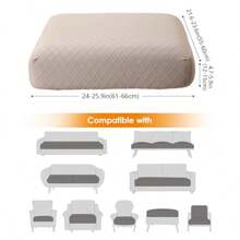 Fuloon Fundas impermeables para cojines de asiento 3 piezas fundas elásticas para sofá fundas para sofá protector de muebles lavable sólido adecuado para sillón sofá biplaza Jaque - Jacquard caqui - Ver 4