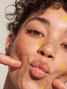 60 adesivos faciais em formato de estrela - Com espelho para guardar, design fofo de estrela, adesivos decorativos para festas/encontros/viagens, adorados por mulheres jovens, adereços para fotos, vem com mini caixa de armazenamento - item essencial para viagens, Y2K, acessórios de maquiagem, brindes, viagens, itens baratos, essencial para viagens - Multicolorido - Ver 6