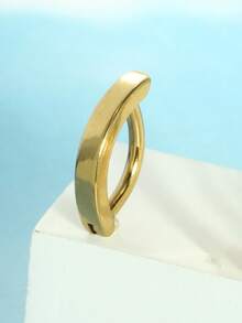 1pc Stainless Steel Navel Ring With Cubic Zirconia, Brass Material, Dangle Style, Fashionable & Minimalist Design, Suitable For Daily Wear - Belly ring - View 13