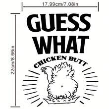1pc "Funny Chicken Butt" Heat Transfer Sticker - Washable Printed Patch Suitable For DIY T-Shirts, Hoodies, Sportswear, Backpacks, Pillows, Handbags, Etc. - L - View 3