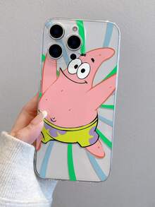 SpongeBob SquarePants 1件装 时尚创意线条艺术 - 大星星图案防震透明手机壳 适用于三星/ 11/12/12 Pro Max/14 Pro Max/15/15 Pro/16/16 Pro Max/17 及其他型号 - 彩色 - 查看 5