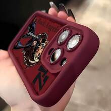 Funda para teléfono  Rock Angelz, compatible con fundas ,  17,  16 Pro Max,  15 Pro Max,  13 y  12. Fabricada en TPU, engrosada, finamente perforada, simple, resistente a caídas y engrosada. Un regalo perfecto para familiares, amigos, seres queridos, novios/novias, y para festividades y aniversarios. - Burdeos - Ver 5