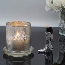 Fashionable Silver Cowboy Boot Shaped Lighter Case - Suitable For Mini Bic J5, Perfect For Party And Daily Use 3GCO - 1 - View 5