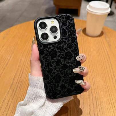 1 chiếc ốp lưng điện thoại chất liệu TPU, họa tiết ren cổ điển thanh lịch, tương thích với iPhone 17 Pro Max/17/16 Pro Max/15/13/12/11, S20 FE/A15/S24/A55, Note 11/Note 12/Note 13 Pro, bảo vệ điện thoại toàn diện, chống rơi vỡ, mềm mại.