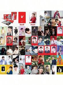 Set de 5 piezas/6 piezas/124 piezas/92 piezas de tarjetas fotográficas coleccionables de KPOP BT/S JIMIN V J-HOPE RM JIN COR-TIS MARTI JAMES JUHOON SEONGHYEON KEONHO - Kit de scrapbook hecho por fans, tarjetas de intercambio con caja de exhibición, set de marcadores, tarjetas de colección como regalo de cumpleaños de K-Pop, regalo del Día de San Valentín, pequeño regalo para apoyar al grupo popular - Gris Claro - Ver 13