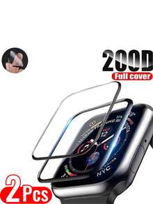 2pcs 7 6 SE 5 4 8 9 Screen Protector 40mm 41mm 42mm 44mm 45mm 38mm, Anti-Scratch, Curved Edge Design, Smartwatch Protective Film - Clear - View 15