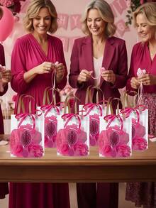 74 Pcs Wedding & Party Favor Supplies | Bridal Shower Gift Set | Includes Headbands, Puff | Multi-Color - K - View 4