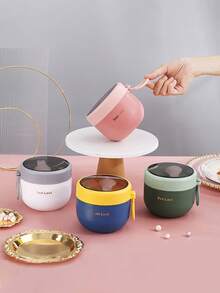 1 Set Recipiente para Avena Overnight con Tapa, Taza Portátil para Avena Overnight con Cuchara, Recipiente de Yogur a Prueba de Fugas de Plástico, Recipiente para Avena, Recipiente para Postres y Bocadillos, Ideal para Camping, Picnic, Playa, Vuelta al Colegio, Lonchera, Tazón de Desayuno Sellado de Plástico con Tapa para Almacenar Avena Overnight, Yogur y Leche - Multicolor - Ver 7