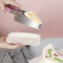 1 pieza Cortador de pastel de acero inoxidable - Herramienta creativa para cortar pasteles, divisor de pasteles y cortador de pizza - Accesorio y utensilio de cocina práctico - Multicolor - Ver 6
