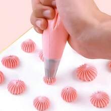 Juego de 21 piezas para manga pastelera, herramientas para manga pastelera, utensilios de repostería, moldes para pasteles - Rosa - Ver 3