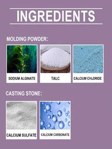 Hand Mold DIY Kit, Clone Powder 3D Hand Model Powder Hand Print DIY Souvenir Hand Mold Set - A - View 6