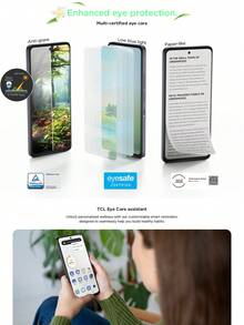 TCL 50 NXTPAPER 5G 智能手机全球版，6.8 英寸 FHD+ 120Hz NXTPAPER 显示屏，AI 智能提升效率，108MP 超像素三摄，5010mAh 电池，33W 快充，Max Ink 模式，护眼助手，夜间模式 - 午夜藍 - 查看 3
