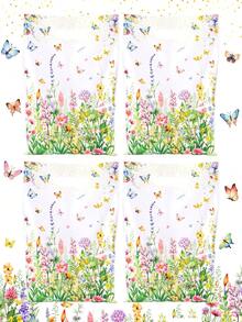 10/20/50个装春季野花礼品袋，蝴蝶塑料礼品包装袋，适用于婚礼、新娘送礼会、婴儿送礼会、周年纪念、蝴蝶主题生日派对用品、春夏假日手提袋、厨房用品、小型企业用品、零售购物袋 - 彩色 - 查看 2