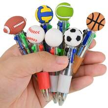 10pcs/Set Random 4 Colors Retractable Ballpoint Pen, Sports Ball Shaped, Perfect Gift For Women (Valentine's Day/Wedding Season/Party Supplies, Office/School) - Multicolor - View 5
