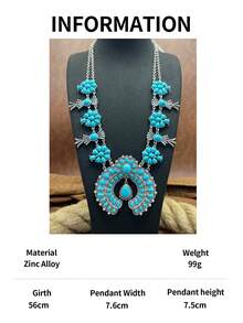 2026新款复古波西米亚风绿松石围兜吊坠项链，适合日常佩戴或作为节日礼物 | 波西米亚风格 | 手工设计，波西米亚风格珠宝。这款2026新款是重要节日礼物的完美之选。佩戴它定能让您收获赞美，所以赶快把它加入您的珠宝收藏吧！如果您满意，请留下五星好评并分享您的美照。 - 波西米亞風格 - 查看 10