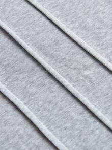 2pcs 2026 Spring/Summer Casual Sweatpants | Women's Grey Wide Leg Joggers | Drawstring Waist, Side Pockets | Loose Fit | Suitable For Lounging, Beachwear And Everyday Wear - Multicolor - View 5