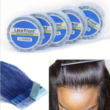 3 Sizes 0.8cm Double-Sided Wig Tape, Transparent Lace Front Wig Support Tape, Waterproof Strong Double-Sided Adhesive - Blue - View 4