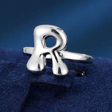 1pc Minimalist Letter Design Adjustable Open Ring For Women - Multicolor - View 55