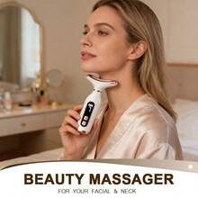 FollowBreak 7-In-1 Rechargeable Facial & Neck Massager Set, Multi-Functional Face Vibration Massage Device, Women's Face & Neck Care Tool, Gift For Her - Multicolor - View 2