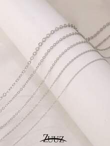 1Meters Stainless Steel Chain Necklace DIY O Shape Cross Chains For Bracelets Chain Necklace Handmade Supplies Jewelry Making Components - Chain - View 3