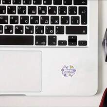 I'm Laughing Because I'm Uncomfortable Cartoon Sticker, Phone Case, Water Bottle, Book, Laptop, Notebook, Car Glass, Diary, Desk, Suitcase-Vinyl Laptop Sticker | Funny And Cute Design, Glossy End, Single Use - Light Film - View 2