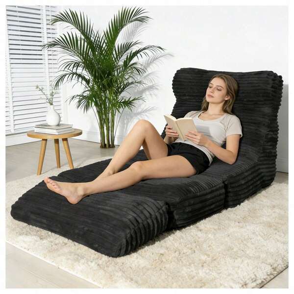 Sofá cama plegable sin hueso, cojín de terciopelo extra grande, sillón reclinable de estilo imperial, asiento profundo con comodidad similar a una nube, incluye cojín convertible, no requiere ensamblaje, adecuado para sala de estar, dormitorio, apartamento, oficina, uso general, silla de dormitorio, muebles para el hogar, asiento extra grande, área de ocio moderna, tela de terciopelo, asiento grueso, mueble convertible, sala de estar en espacios pequeños.