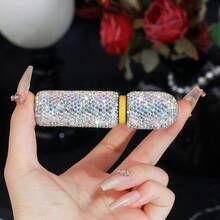 Rhinestone Sewing Needle Storage Box, Mini Portable Sewing Kit, Traveling Needle Case, Rhinestone Decor Needle Box, Household Sewing Tool Storage, Great Gift, Rotating Lid Design, Leakproof, Travel, Home Supplies, Storage Box - Diamond - View 7