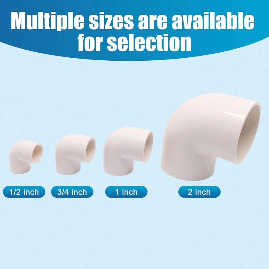 90 Degree PVC Conduit Elbow Fitting, Widely Applicable - 90-degree Elbow - 10 Pieces - View 1