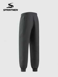 1 pieza Pantalón de chándal gris oscuro para hombres, transpirable, de secado rápido, ligero, con cordón en la cintura, adecuado para entrenamiento físico, lavable, versátil para uso diario y entrenamiento de verano - Gris Oscuro - Ver 7